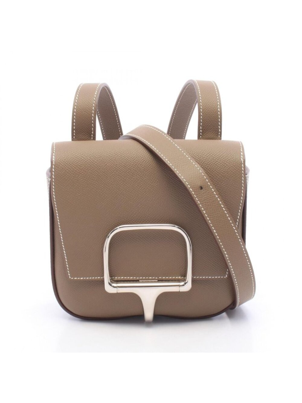 Hermes Shoulder Bag Della Cavalleria Mini Etoupe Leather